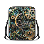 Steampunk Cogs And Gears Print Rectangular Crossbody Bag
