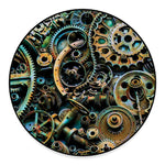 Steampunk Cogs And Gears Print Round Floor Mat