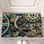 Steampunk Cogs And Gears Print Rubber Doormat