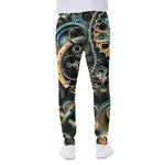 Steampunk Cogs And Gears Print Scuba Joggers