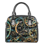 Steampunk Cogs And Gears Print Shoulder Handbag