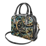 Steampunk Cogs And Gears Print Shoulder Handbag