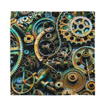 Steampunk Cogs And Gears Print Silk Bandana