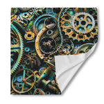Steampunk Cogs And Gears Print Silk Bandana