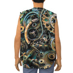 Steampunk Cogs And Gears Print Sleeveless Baseball Jersey