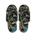 Steampunk Cogs And Gears Print Slippers