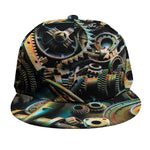Steampunk Cogs And Gears Print Snapback Cap