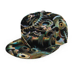 Steampunk Cogs And Gears Print Snapback Cap
