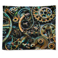 Steampunk Cogs And Gears Print Tapestry