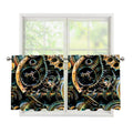 Steampunk Cogs And Gears Print Tier Curtains