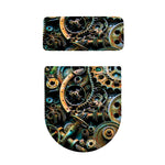 Steampunk Cogs And Gears Print Toilet Lid And Tank Cover Set