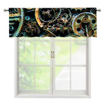 Steampunk Cogs And Gears Print Window Valance