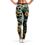 Steampunk Cogs And Gears Print Women's Leggings
