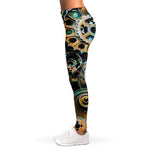 Steampunk Cogs And Gears Print Women's Leggings