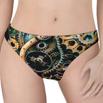 Steampunk Cogs And Gears Print Women's Thong