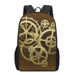 Steampunk Cogwheels Print 17 Inch Backpack