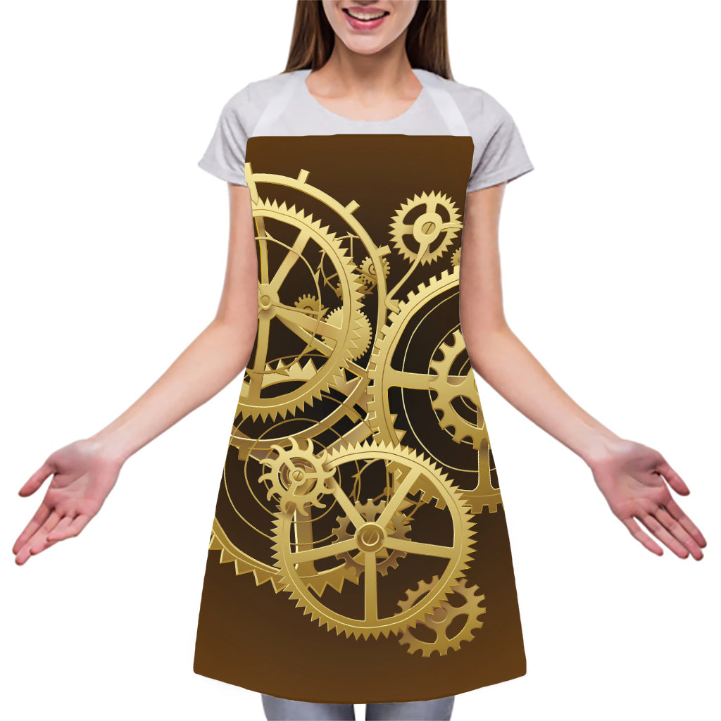 Steampunk Cogwheels Print Adjustable Apron