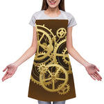 Steampunk Cogwheels Print Adjustable Apron