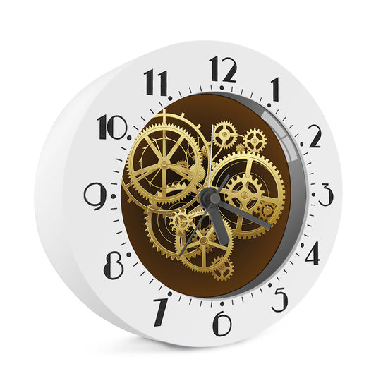 Steampunk Cogwheels Print Alarm Clock