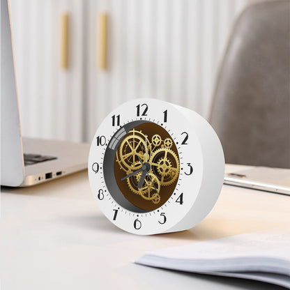 Steampunk Cogwheels Print Alarm Clock