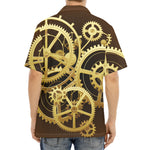Steampunk Cogwheels Print Aloha Shirt