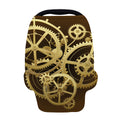 Steampunk Cogwheels Print Baby Seat Cover