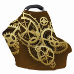 Steampunk Cogwheels Print Baby Seat Cover