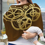 Steampunk Cogwheels Print Baby Seat Cover