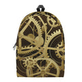 Steampunk Cogwheels Print School Backpack
