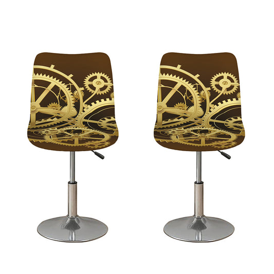 Steampunk Cogwheels Print Bar Stool Covers