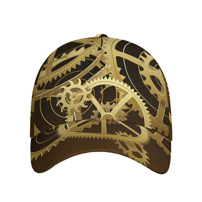 Steampunk Cogwheels Print Baseball Cap