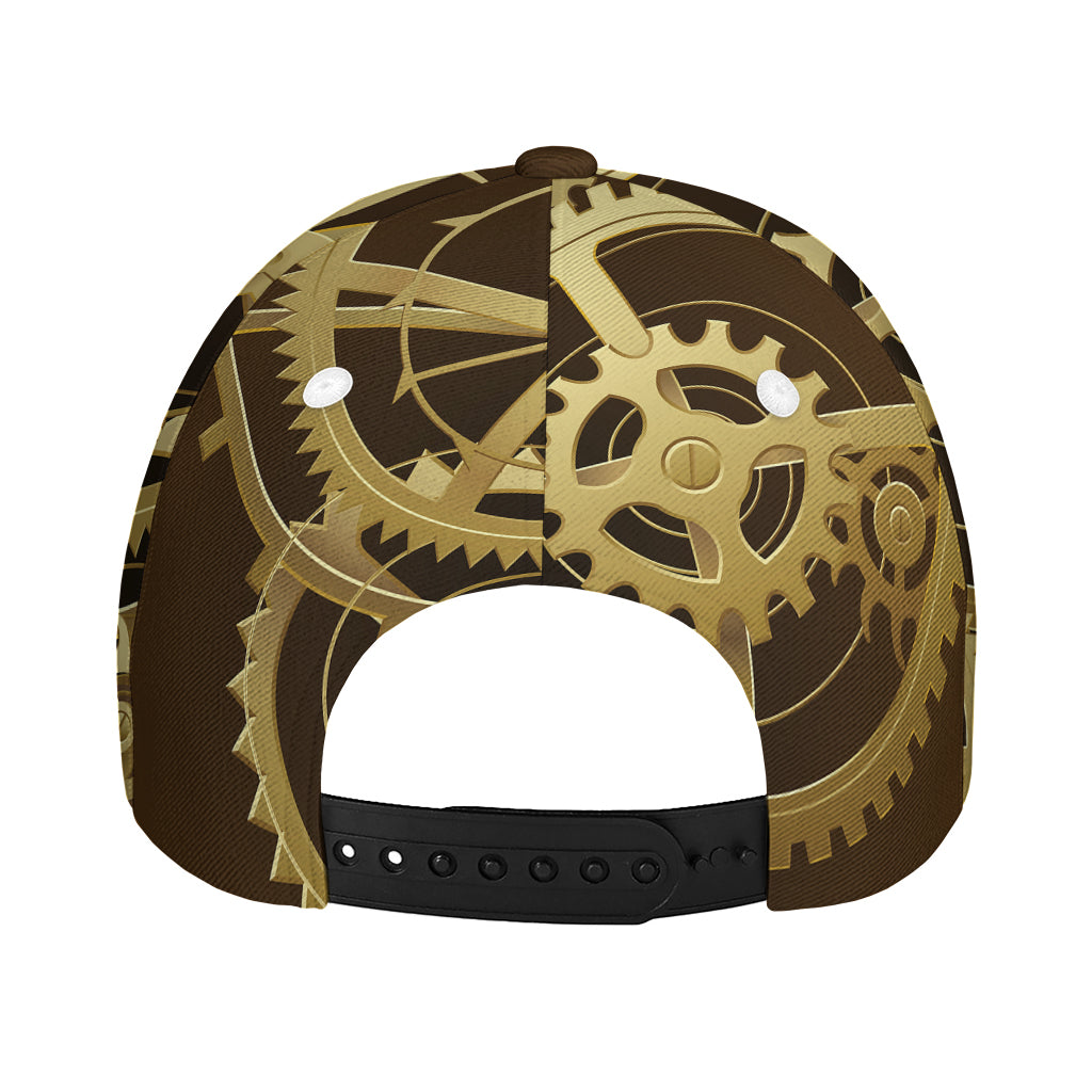 Steampunk Cogwheels Print Baseball Cap