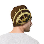 Steampunk Cogwheels Print Beanie