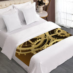 Steampunk Cogwheels Print Bed Runner