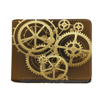 Steampunk Cogwheels Print Bifold Wallet