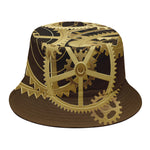 Steampunk Cogwheels Print Bucket Hat