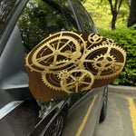 Steampunk Cogwheels Print Car Side Mirror Covers