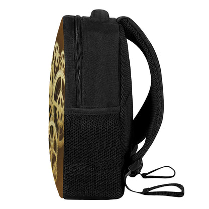 Steampunk Cogwheels Print Casual Backpack