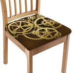 Steampunk Cogwheels Print Chair Cushion Cover
