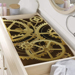 Steampunk Cogwheels Print Changing Pad Cover