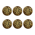 Steampunk Cogwheels Print Coaster Set