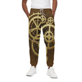 Steampunk Cogwheels Print Cotton Sweatpants