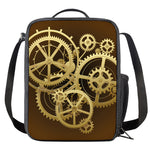 Steampunk Cogwheels Print Crossbody Lunch Bag