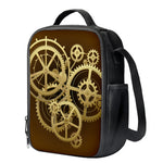 Steampunk Cogwheels Print Crossbody Lunch Bag