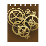 Steampunk Cogwheels Print Curtain