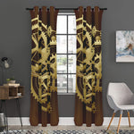 Steampunk Cogwheels Print Curtain