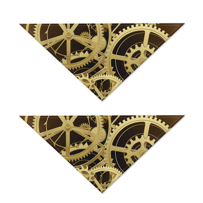 Steampunk Cogwheels Print Dog Bandana