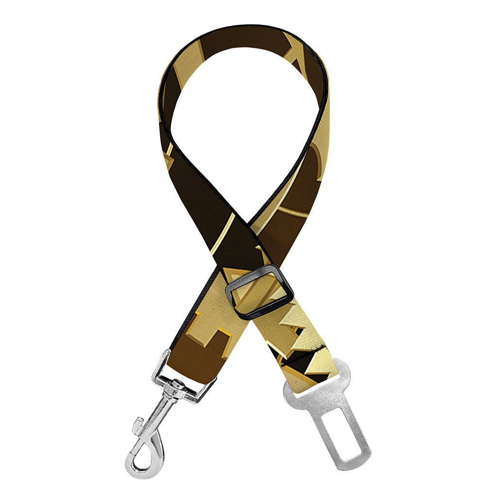 Steampunk Cogwheels Print Dog Seat Belt