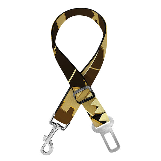Steampunk Cogwheels Print Dog Seat Belt