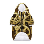 Steampunk Cogwheels Print Dog Zip Up Hoodie